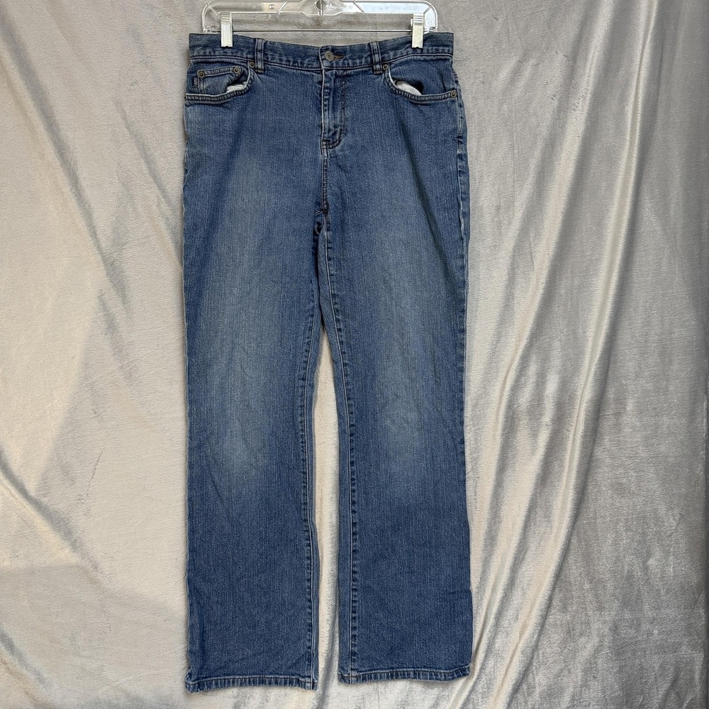 Lauren Jeans Co‎ Ralph Lauren Jeans Womens 8 Blue Straight Leg Stretch Denim